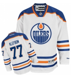 Men's Reebok Edmonton Oilers #77 Oscar Klefbom Authentic White Away NHL Jersey