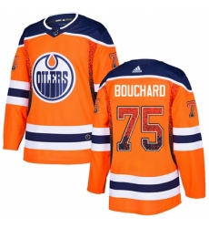 Men's Adidas Edmonton Oilers #75 Evan Bouchard Authentic Orange Drift Fashion NHL Jersey