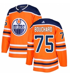 Youth Adidas Edmonton Oilers #75 Evan Bouchard Authentic Orange Home NHL Jersey