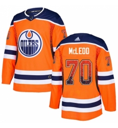 Men's Adidas Edmonton Oilers #70 Ryan McLeod Authentic Orange Drift Fashion NHL Jersey