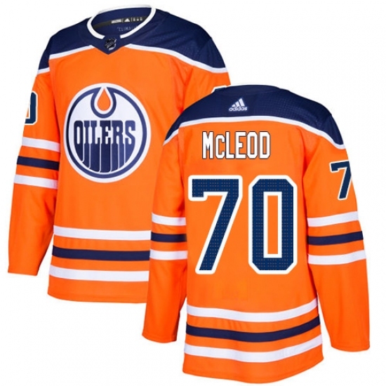 Men's Adidas Edmonton Oilers #70 Ryan McLeod Authentic Orange Home NHL Jersey Men's Adidas Edmonton Oilers #70 Ryan McLeod Authentic Orange Home NHL Jersey
