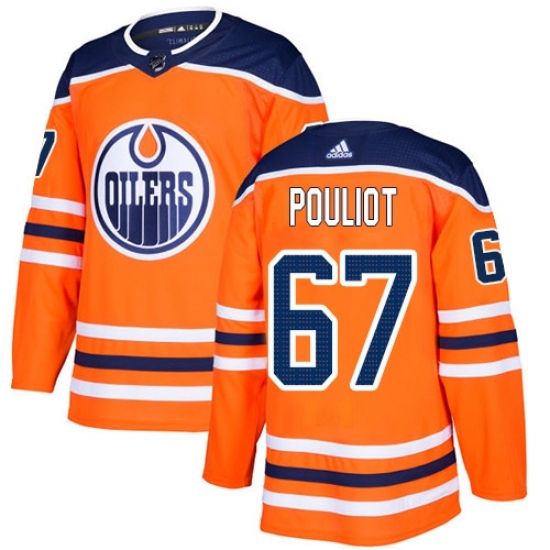 Men's Adidas Edmonton Oilers #67 Benoit Pouliot Authentic Orange Home NHL Jersey Men's Adidas Edmonton Oilers #67 Benoit Pouliot Authentic Orange Home NHL Jersey