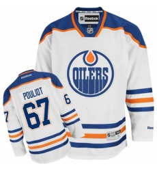 Youth Reebok Edmonton Oilers #67 Benoit Pouliot Authentic White Away NHL Jersey
