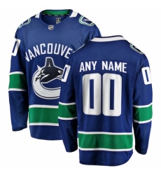 Men's Vancouver Canucks Fanatics Branded Blue Home Breakaway Custom Jersey