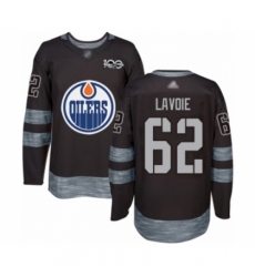 Men's Edmonton Oilers #62 Raphael Lavoie Authentic Black 1917-2017 100th Anniversary Hockey Jersey