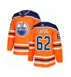 Men's Edmonton Oilers #62 Raphael Lavoie Authentic Orange Home Hockey Jersey