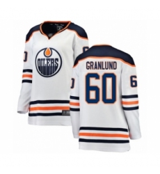 Women's Edmonton Oilers #60 Markus Granlund Authentic White Away Fanatics Branded Breakaway Hockey Jersey