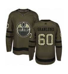 Youth Edmonton Oilers #60 Markus Granlund Authentic Green Salute to Service Hockey Jersey Youth Edmonton Oilers #60 Markus Granlund Authentic Green Salute to Service Hockey Jersey