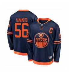 Youth Edmonton Oilers #56 Kailer Yamamoto Authentic Navy Blue Alternate Fanatics Branded Breakaway Hockey Jersey