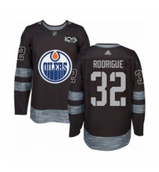 Men's Edmonton Oilers #32 Olivier Rodrigue Authentic Black 1917-2017 100th Anniversary Hockey Jersey