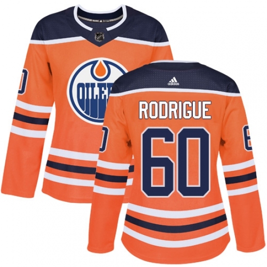 Women's Adidas Edmonton Oilers #60 Olivier Rodrigue Authentic Orange Home NHL Jersey Women's Adidas Edmonton Oilers #60 Olivier Rodrigue Authentic Orange Home NHL Jersey