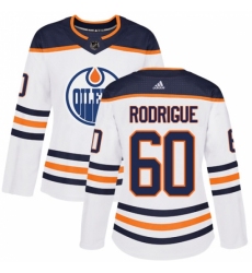 Women's Adidas Edmonton Oilers #60 Olivier Rodrigue Authentic White Away NHL Jersey