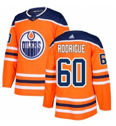 Youth Adidas Edmonton Oilers #60 Olivier Rodrigue Authentic Orange Home NHL Jersey