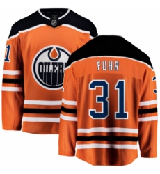 Men's Edmonton Oilers #31 Grant Fuhr Fanatics Branded Orange Home Breakaway NHL Jersey Men's Edmonton Oilers #31 Grant Fuhr Fanatics Branded Orange Home Breakaway NHL Jersey