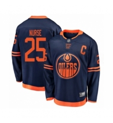 Men's Edmonton Oilers #25 Darnell Nurse Authentic Navy Blue Alternate Fanatics Branded Breakaway Hockey Jersey