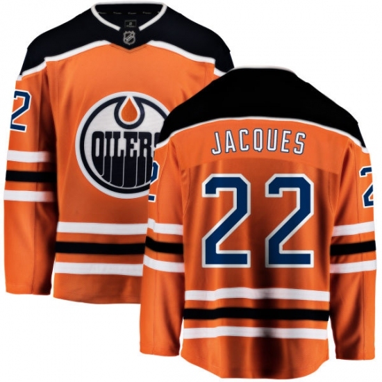 Youth Edmonton Oilers #22 Jean-Francois Jacques Fanatics Branded Orange Home Breakaway NHL Jersey Youth Edmonton Oilers #22 Jean-Francois Jacques Fanatics Branded Orange Home Breakaway NHL Jersey