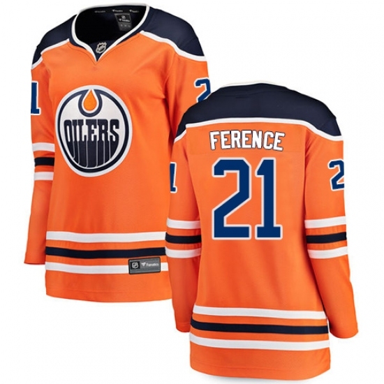 Women's Edmonton Oilers #21 Andrew Ference Fanatics Branded Orange Home Breakaway NHL Jersey Women's Edmonton Oilers #21 Andrew Ference Fanatics Branded Orange Home Breakaway NHL Jersey