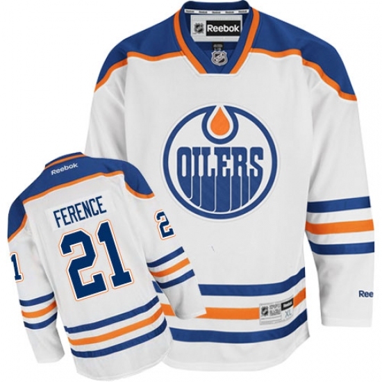 Women's Reebok Edmonton Oilers #21 Andrew Ference Authentic White Away NHL Jersey Women's Reebok Edmonton Oilers #21 Andrew Ference Authentic White Away NHL Jersey