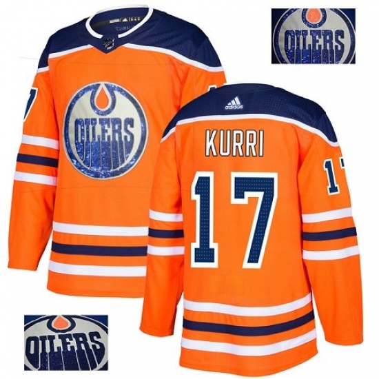 Men's Adidas Edmonton Oilers #17 Jari Kurri Authentic Orange Fashion Gold NHL Jersey Men's Adidas Edmonton Oilers #17 Jari Kurri Authentic Orange Fashion Gold NHL Jersey