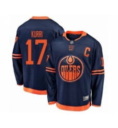 Men's Edmonton Oilers #17 Jari Kurri Authentic Navy Blue Alternate Fanatics Branded Breakaway Hockey Jersey Men's Edmonton Oilers #17 Jari Kurri Authentic Navy Blue Alternate Fanatics Branded Breakaway Hockey Jersey