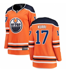 Women's Edmonton Oilers #17 Jari Kurri Fanatics Branded Orange Home Breakaway NHL Jersey