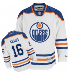 Women's Reebok Edmonton Oilers #16 Jujhar Khaira Authentic White Away NHL Jersey