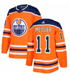 Men's Adidas Edmonton Oilers #11 Mark Messier Authentic Orange Home NHL Jersey Men's Adidas Edmonton Oilers #11 Mark Messier Authentic Orange Home NHL Jersey