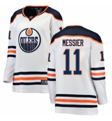 Women's Edmonton Oilers #11 Mark Messier Authentic White Away Fanatics Branded Breakaway NHL Jersey Women's Edmonton Oilers #11 Mark Messier Authentic White Away Fanatics Branded Breakaway NHL Jersey