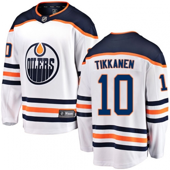 Youth Edmonton Oilers #10 Esa Tikkanen Fanatics Branded White Away Breakaway NHL Jersey Youth Edmonton Oilers #10 Esa Tikkanen Fanatics Branded White Away Breakaway NHL Jersey