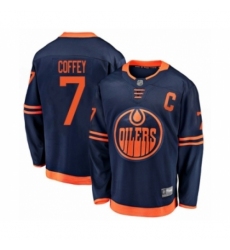 Men's Edmonton Oilers #7 Paul Coffey Authentic Navy Blue Alternate Fanatics Branded Breakaway Hockey Jersey Men's Edmonton Oilers #7 Paul Coffey Authentic Navy Blue Alternate Fanatics Branded Breakaway Hockey Jersey