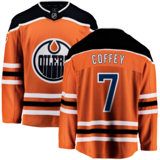 Men's Edmonton Oilers #7 Paul Coffey Fanatics Branded Orange Home Breakaway NHL Jersey Men's Edmonton Oilers #7 Paul Coffey Fanatics Branded Orange Home Breakaway NHL Jersey