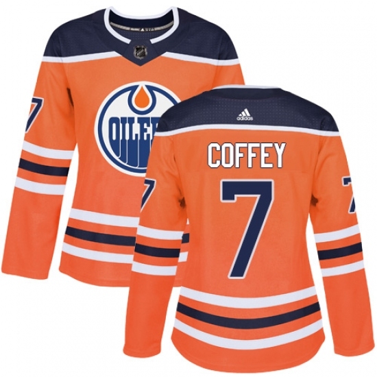 Women's Adidas Edmonton Oilers #7 Paul Coffey Authentic Orange Home NHL Jersey Women's Adidas Edmonton Oilers #7 Paul Coffey Authentic Orange Home NHL Jersey