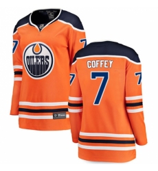 Women's Edmonton Oilers #7 Paul Coffey Fanatics Branded Orange Home Breakaway NHL Jersey