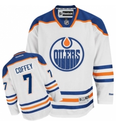 Women's Reebok Edmonton Oilers #7 Paul Coffey Authentic White Away NHL Jersey