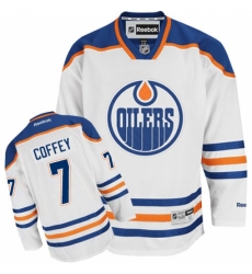 Youth Reebok Edmonton Oilers #7 Paul Coffey Authentic White Away NHL Jersey