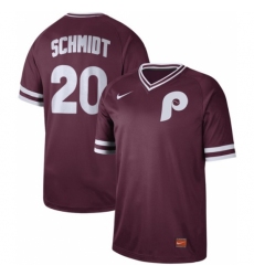 Men's Nike Philadelphia Phillies #20 Mike Schmidt Maroon Authentic Cooperstown Collection Stitched Baseball Jersey