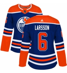 Women's Adidas Edmonton Oilers #6 Adam Larsson Authentic Royal Blue Alternate NHL Jersey Women's Adidas Edmonton Oilers #6 Adam Larsson Authentic Royal Blue Alternate NHL Jersey