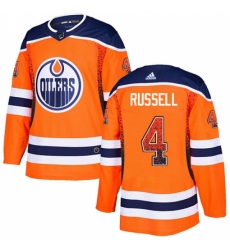 Men's Adidas Edmonton Oilers #4 Kris Russell Authentic Orange Drift Fashion NHL Jersey Men's Adidas Edmonton Oilers #4 Kris Russell Authentic Orange Drift Fashion NHL Jersey