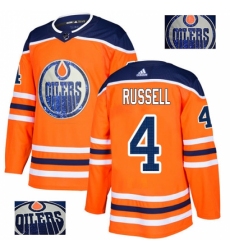 Men's Adidas Edmonton Oilers #4 Kris Russell Authentic Orange Fashion Gold NHL Jersey Men's Adidas Edmonton Oilers #4 Kris Russell Authentic Orange Fashion Gold NHL Jersey