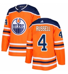 Youth Adidas Edmonton Oilers #4 Kris Russell Authentic Orange Home NHL Jersey Youth Adidas Edmonton Oilers #4 Kris Russell Authentic Orange Home NHL Jersey