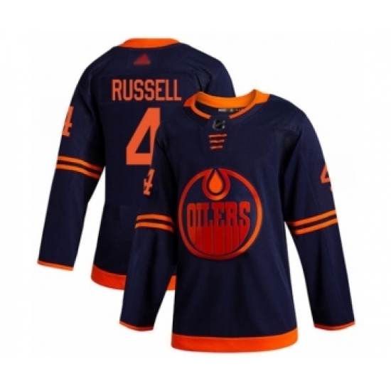 Youth Edmonton Oilers #4 Kris Russell Authentic Navy Blue Alternate Hockey Jersey Youth Edmonton Oilers #4 Kris Russell Authentic Navy Blue Alternate Hockey Jersey