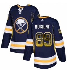 Men's Adidas Buffalo Sabres #89 Alexander Mogilny Authentic Navy Blue Drift Fashion NHL Jersey