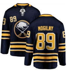 Men's Buffalo Sabres #89 Alexander Mogilny Fanatics Branded Navy Blue Home Breakaway NHL Jersey