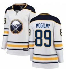 Women's Buffalo Sabres #89 Alexander Mogilny Fanatics Branded White Away Breakaway NHL Jersey