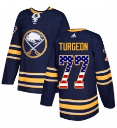 Men's Adidas Buffalo Sabres #77 Pierre Turgeon Authentic Navy Blue USA Flag Fashion NHL Jersey Men's Adidas Buffalo Sabres #77 Pierre Turgeon Authentic Navy Blue USA Flag Fashion NHL Jersey