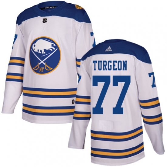 Men's Adidas Buffalo Sabres #77 Pierre Turgeon Authentic White 2018 Winter Classic NHL Jersey Men's Adidas Buffalo Sabres #77 Pierre Turgeon Authentic White 2018 Winter Classic NHL Jersey