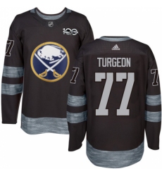 Men's Adidas Buffalo Sabres #77 Pierre Turgeon Premier Black 1917-2017 100th Anniversary NHL Jersey Men's Adidas Buffalo Sabres #77 Pierre Turgeon Premier Black 1917-2017 100th Anniversary NHL Jersey