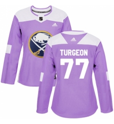 Women's Adidas Buffalo Sabres #77 Pierre Turgeon Authentic Purple Fights Cancer Practice NHL Jersey Women's Adidas Buffalo Sabres #77 Pierre Turgeon Authentic Purple Fights Cancer Practice NHL Jersey