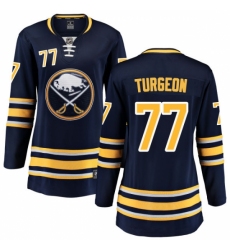 Women's Buffalo Sabres #77 Pierre Turgeon Fanatics Branded Navy Blue Home Breakaway NHL Jersey Women's Buffalo Sabres #77 Pierre Turgeon Fanatics Branded Navy Blue Home Breakaway NHL Jersey