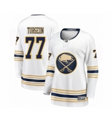 Women's Buffalo Sabres #77 Pierre Turgeon Fanatics Branded White 50th Season Breakaway Hockey Jersey